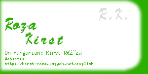 roza kirst business card